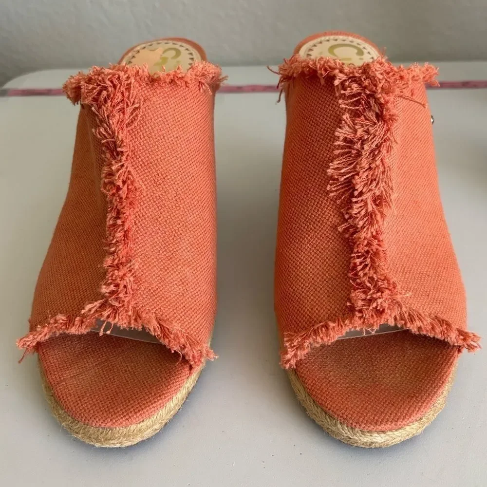 Circus by Sam Edelman Baker Orange Espadrille Wedge Sandals